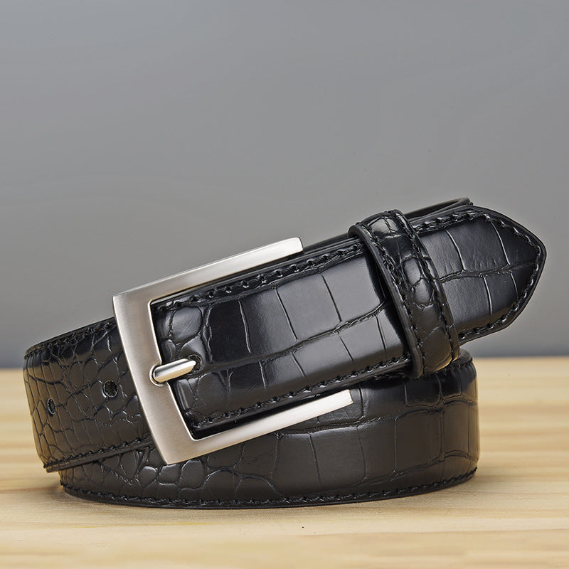 Men's Pu leather needle buckle belt