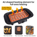Portable Stainless Steel Electric Grill | 6 Heat Levels | Ideal for Indoor Cooking, Outdoor Camping & Home Parties
