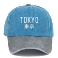 Washed Minimalist Tokyo Letter Baseball Cap Outdoor Sun Protection, Unisex Couple Hat