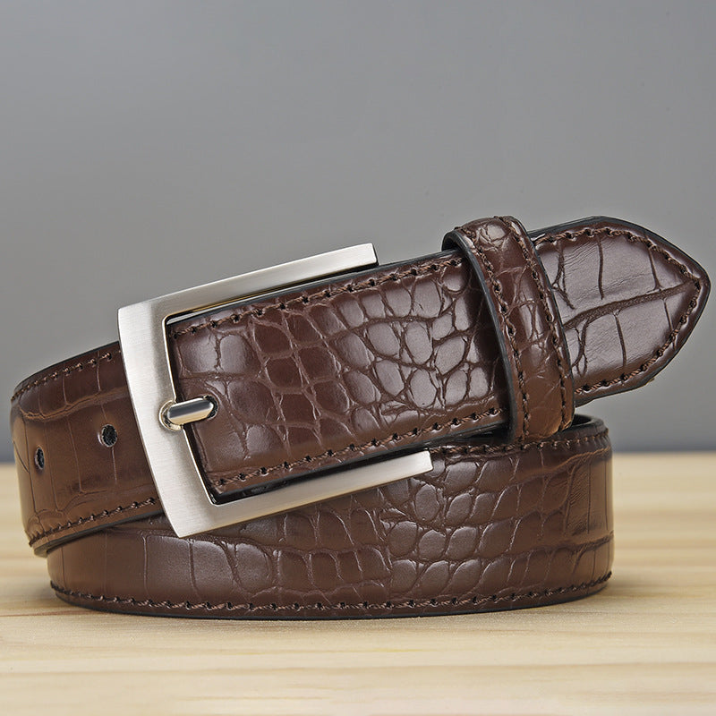 Men's Pu leather needle buckle belt