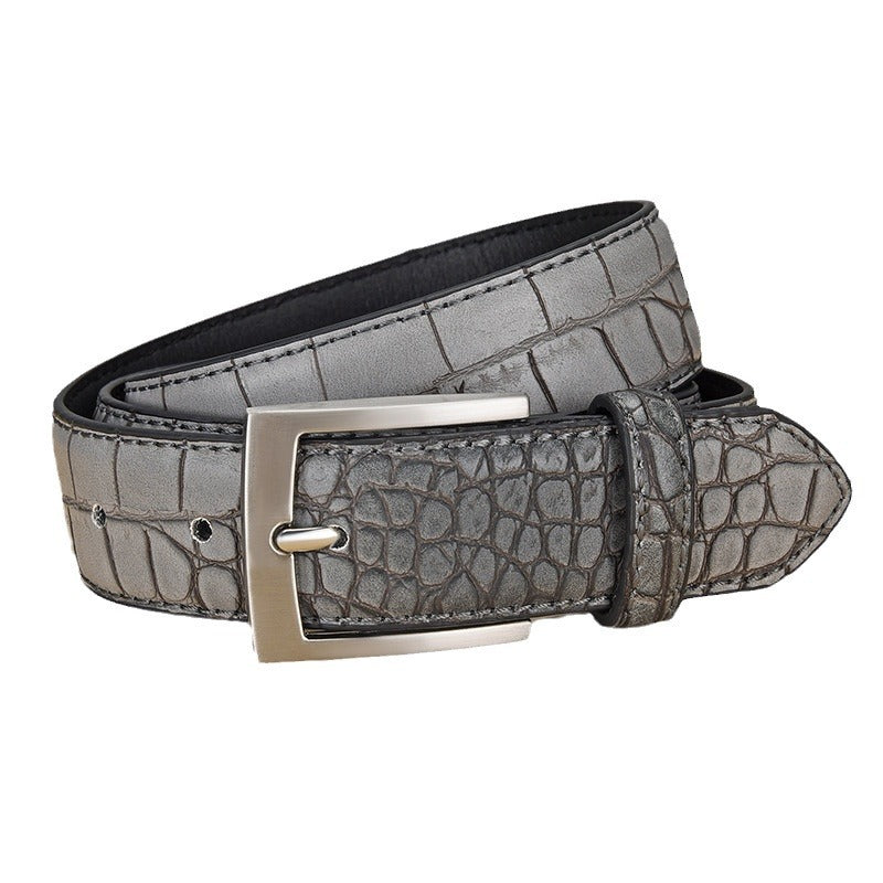 Men's Pu leather needle buckle belt