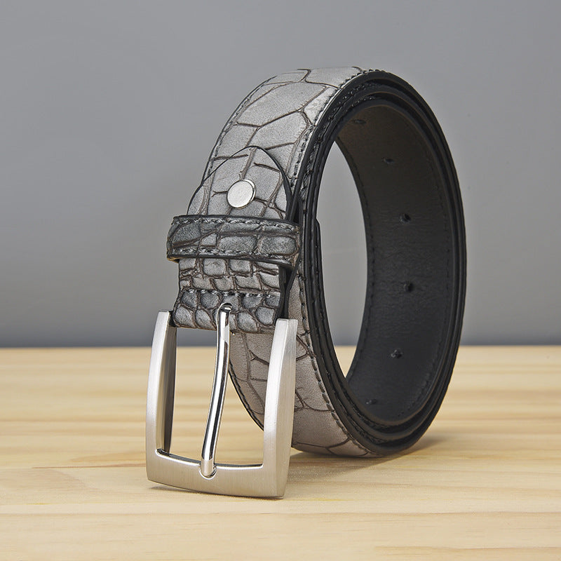 Men's Pu leather needle buckle belt