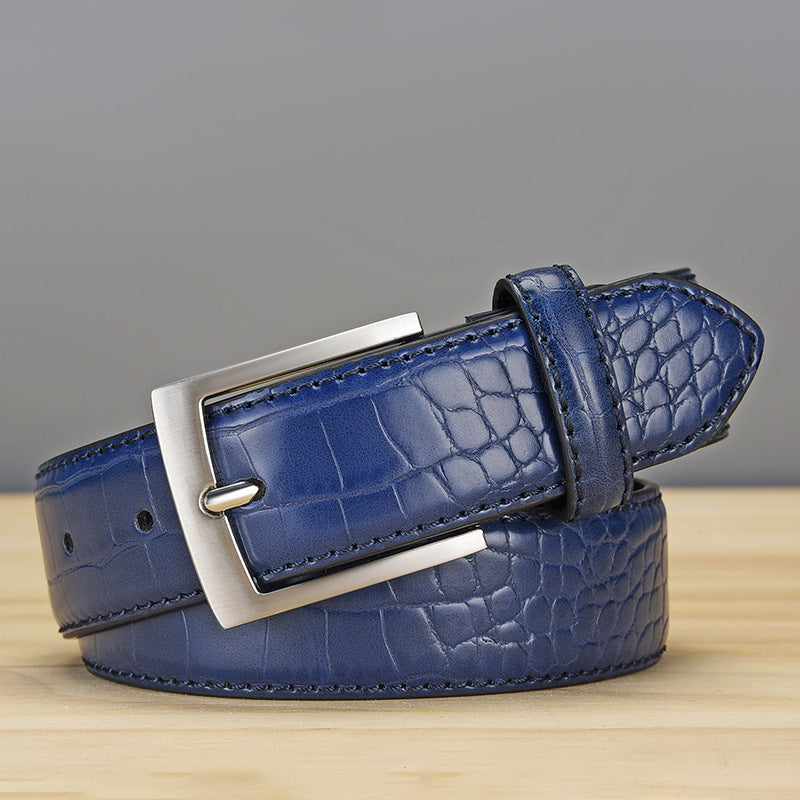 Men's Pu leather needle buckle belt