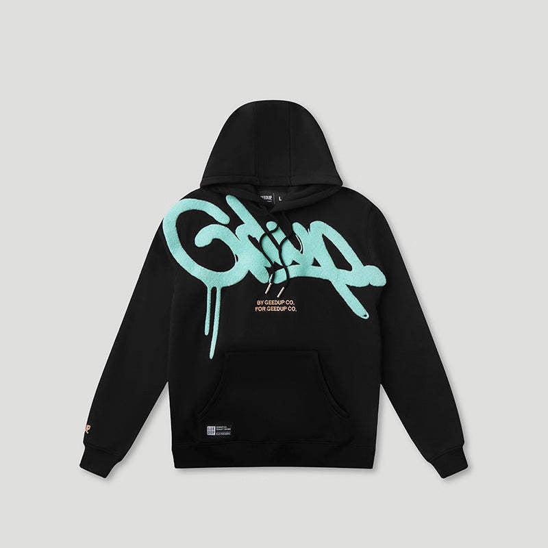 High Street Hip Hop Casual Loose Hoodie with Letter Embroidery for Men and Women  Fashion Brand